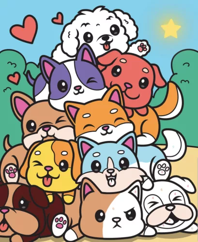 Graine Creative Számfestő 8+ – Kutyák