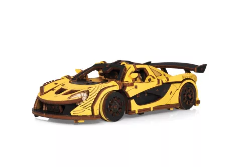 Graine Creative 3D fa modell – Sárga versenyautó