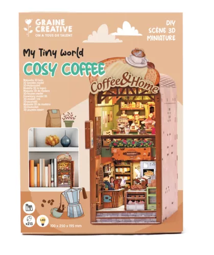 Graine Creative DIY könyvespolc díszítő – Hangulatos kávézó