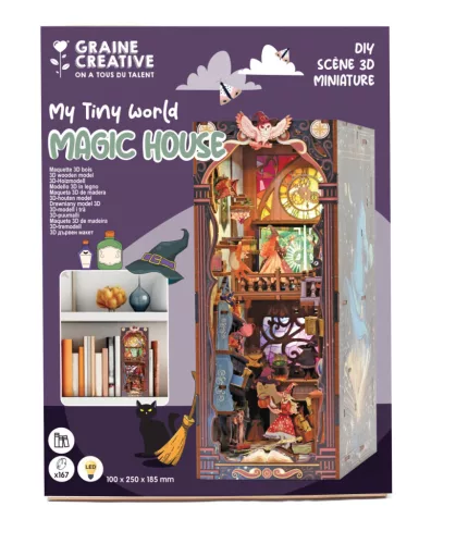 Graine Creative DIY könyvespolc díszítő – Mágikus házikó