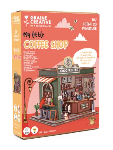 Graine Creative DIY könyvespolc díszítő – Kávézó