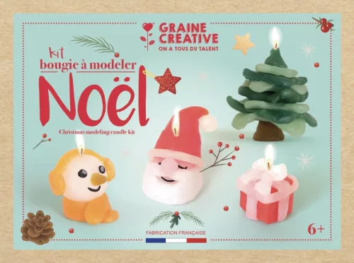 Graine Creative Gyertyakészítő gyerekeknek - Karácsonyi figurák