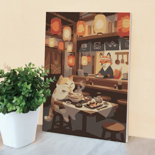 Graine Creative Számfestő – Ramenező cica (20x30 cm)