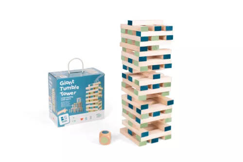 Jenga Óriás leboruló torony vászonzsákkal - BS Toys