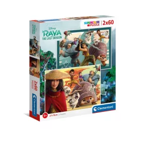   Clementoni - 2 x 60 db-os puzzle - SuperColor puzzle - Raya és az utolsó sárkány  (21616)