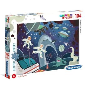 Clementoni - Az Űr - 104 db-os csillámos puzzle (CLE20166)