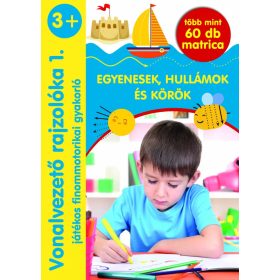 Szalay Könyvek - Vonalvezető rajzolóka 1. (Egyenesek, hullámok és körök)  több, mint 60db matricával   Szalay Könyvek - Vonalvezető rajzolóka 1. (Egyenesek, hullámok és körök)  több, mint 60db matricával