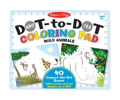 Melissa & Doug - Vadállatok - Kreatív, pontösszekötő, színező készlet (9104)