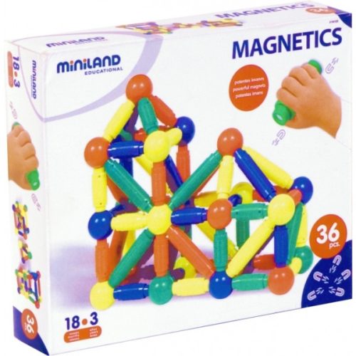 MINILAND - Mágneses építő, 36 db-os - Palincs Játék