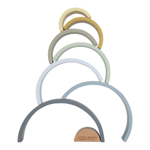 LITTLE DUTCH - Pure&Nature - fa szivárvány építő - kék