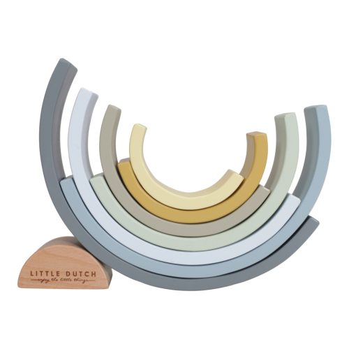 LITTLE DUTCH - Pure&Nature - fa szivárvány építő - kék