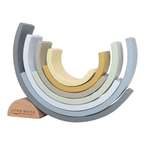 LITTLE DUTCH - Pure&Nature - fa szivárvány építő - kék