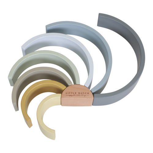 LITTLE DUTCH - Pure&Nature - fa szivárvány építő - kék