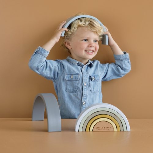 LITTLE DUTCH - Pure&Nature - fa szivárvány építő - kék