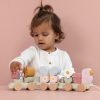 LITTLE DUTCH - fa, montessori játékvonat - virágok & pillangók