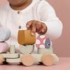 LITTLE DUTCH - fa, montessori játékvonat - virágok & pillangók