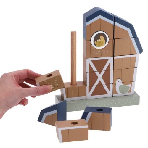 LITTLE DUTCH - Montessori építőjáték - Farm - Palincs Játék