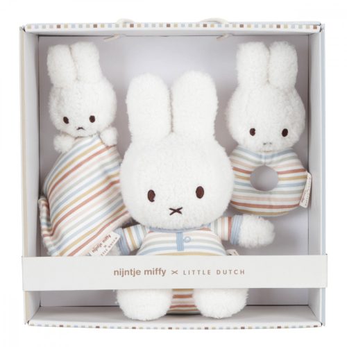 LITTLE DUTCH - Miffy ajándékdoboz - vintage csíkos