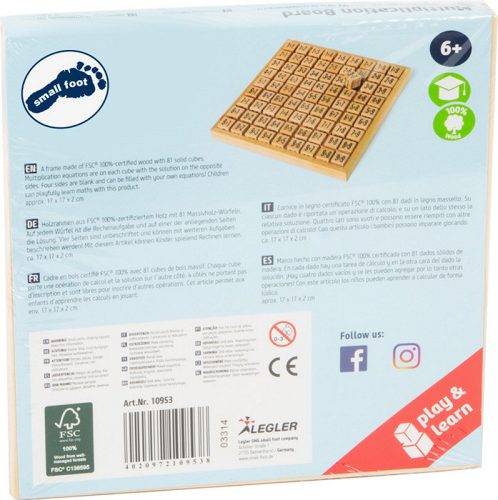 Small Foot - Fa szorzótábla - kivehető kockákkal