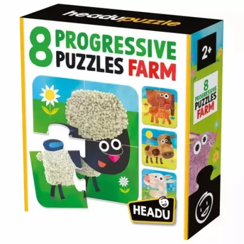 Headu: Fejlesztő puzzle - A Farm, 8 darabos készle