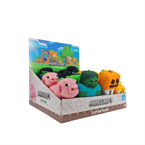 Minecraft plüss kulcstartó 6 féle 13 cm