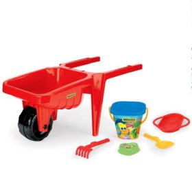 Wader - óriás piros homokozó talicska homokozó készlettel   Wader - óriás piros homokozó talicska homokozó készlettel