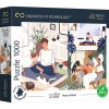Trefl Prime - Jóga, cicák és kávék - 1000 db-os puzzle
