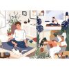 Trefl Prime - Jóga, cicák és kávék - 1000 db-os puzzle