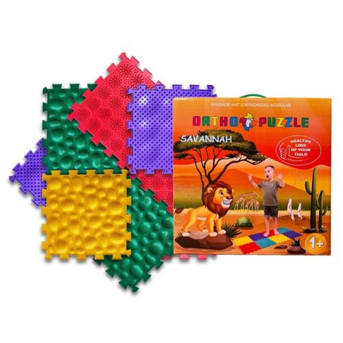 Ortho Puzzle - Ortopédiai masszázs szőnyeg szett - Szavanna
