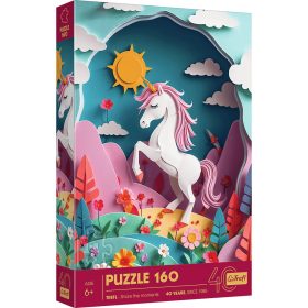Trefl 40046 - 40 Éves Jubileum - Unikornis- 160 db-os Paper Art puzzle   Trefl 40046 - 40 Éves Jubileum - Unikornis- 160 db-os Paper Art puzzle