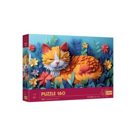 Trefl 40046 - 40 Éves Jubileum - Alvó cica - 160 db-os Paper Art puzzle   Trefl 40046 - 40 Éves Jubileum - Alvó cica - 160 db-os Paper Art puzzle