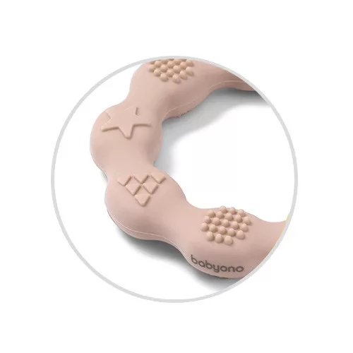 BabyOno rágóka - RING szilikon gyûrû bézs 825/04