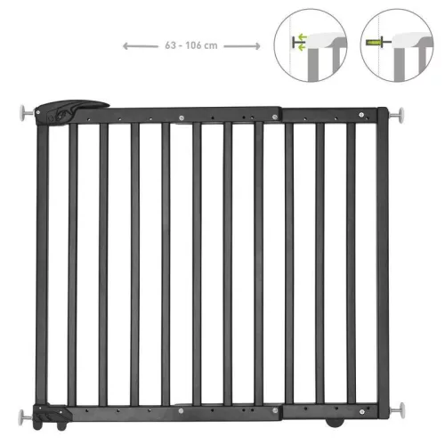 Badabulle ajtórács Deco Pop fa 63-106 cm fekete B025227