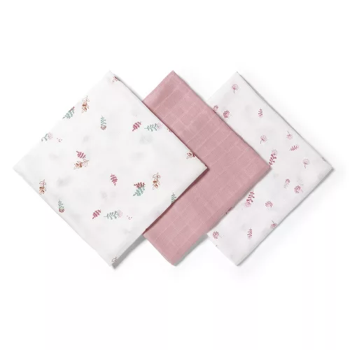 BabyOno textilpelenka színes 3db bambusz rózsaszín 397/14