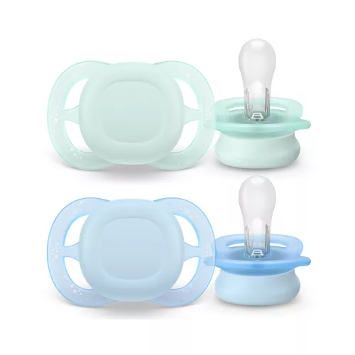 Philips AVENT játszócumi Ultra Start neutral 0-2hó fiús 2db