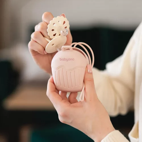 BabyOno cumitartó tok 2cuminak szilikon rózsaszín 1656/02