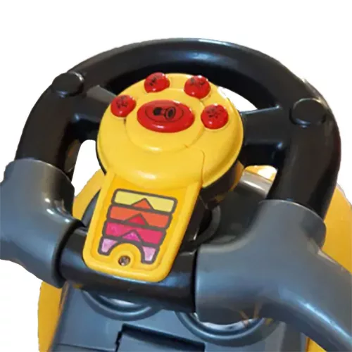 Baby Mix bébitaxi tolókarral 3az1-ben Mega Car kék