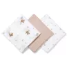 BabyOno textilpelenka színes 3db bézs macimintás 348/14