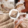 BabyOno babatakaró pamut/sherpa kötött 75x100cm bézs 1657