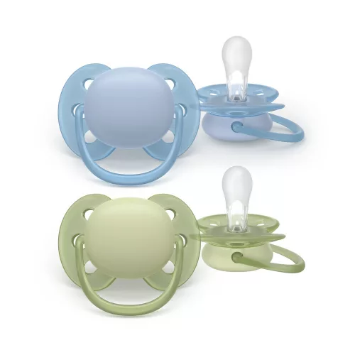 Philips AVENT játszócumi Ultrasoft neutral 0-6hó fiús 2db