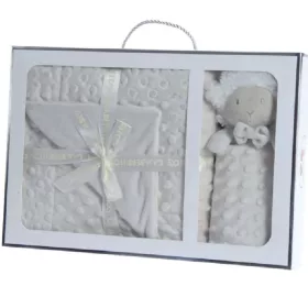   Gamberritos takaró plüss buborékos anyagú 80x110cm szundikendõvel fehér bárány 10887