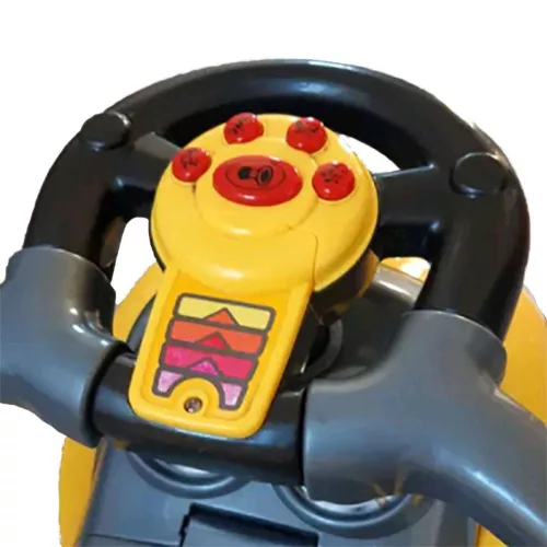 Baby Mix bébitaxi tolókarral 3az1-ben Mega Car rózsaszín