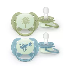   Philips AVENT játszócumi Ultrasoft éjszakai fenyõfa 18hó fiús 2db