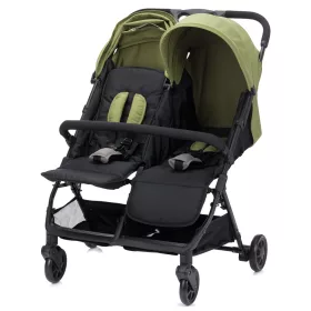 Fill Twin ikerbabakocsi fekete-zöld YD209T