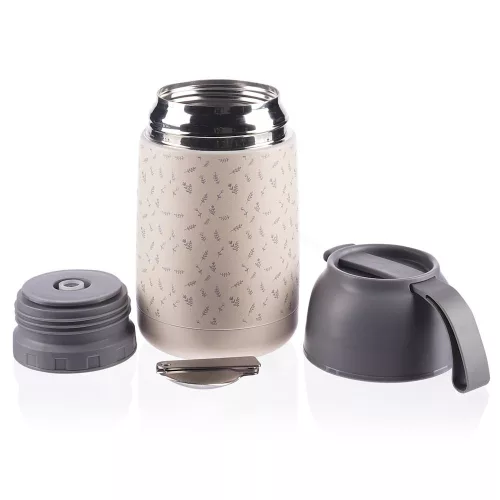 Zopa étel termosz - rozsdamentes acél, szilikon fogantyúval 620 ml Flowers