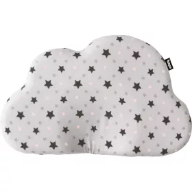   Zopa párna babáknak - laposfejûség elleni memóriahabos ergonomikus Felhõ alakú Pink stars
