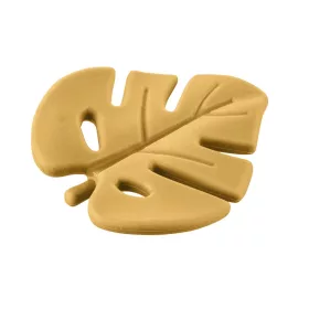 Zopa rágóka szilikon Levél mustársárga
