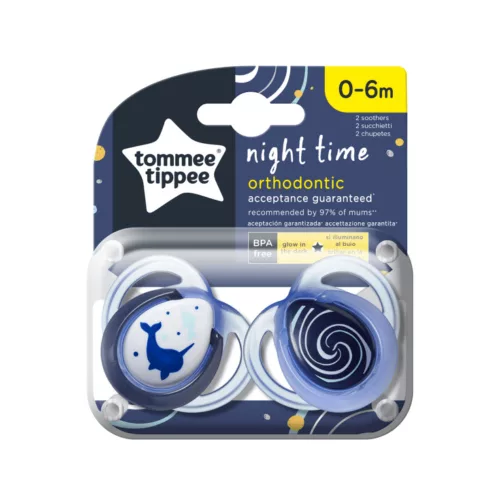 Tommee Tippee játszócumi CTN Night 2 db 0-6 hó *