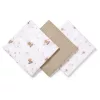 BabyOno textilpelenka színes 3db taupe macimintás 348/15