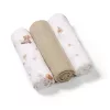 BabyOno textilpelenka színes 3db taupe macimintás 348/15